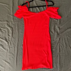 Sans Souci Off Shoulder Red Dress
